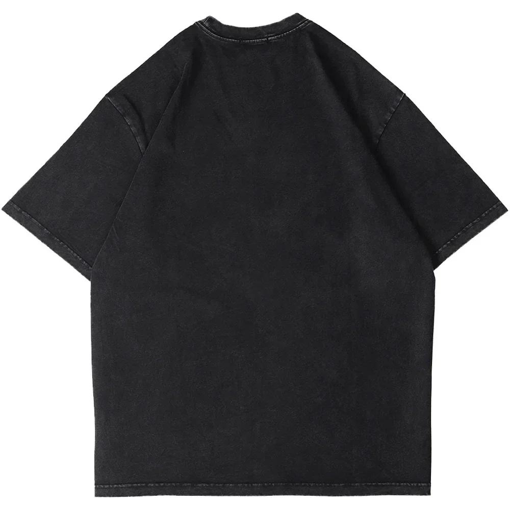 Summer Men's Fashionable Butterfly Print Casual Hip-hop Street Style Retro Halo Dyed Men's Round Neck T-shirt