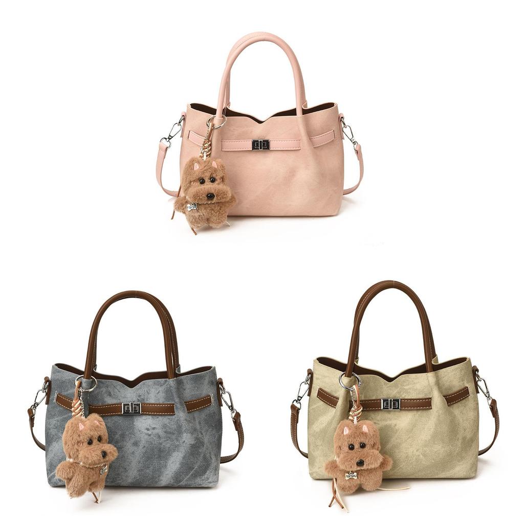 Urban Style Water Bucket Shoulder Bag For Women With Details And Zipper