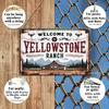 Yellowstone Ranch Humor Vintage Metallblechschild - 8x12 Langlebige Eisen-Wandkunst für Zuhause Garage