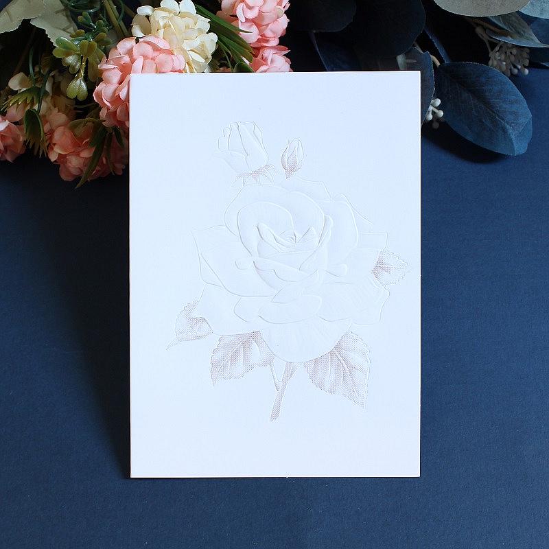 

Элегантная тисненая цветочная открытка ко Дню учителя, на свадьбу и в качестве подарка благодарности