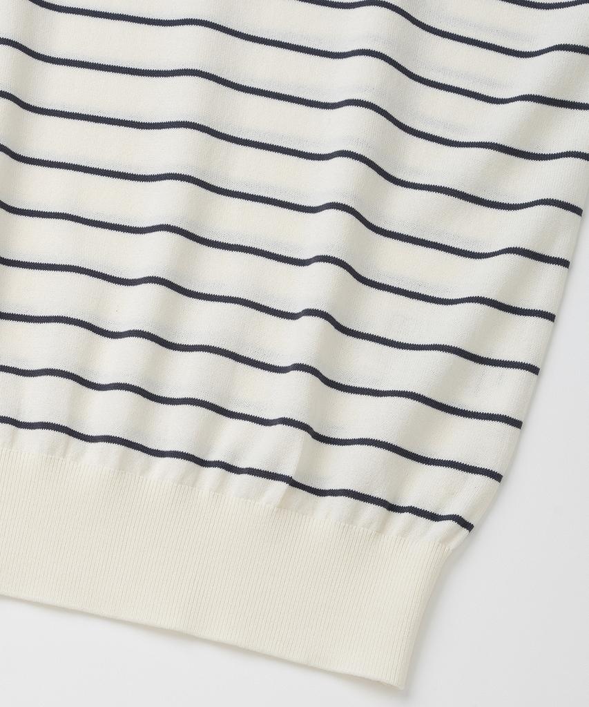 XOX Basic Cool Henley Neck Crop Short Sleeve Knit [Ivory St]
