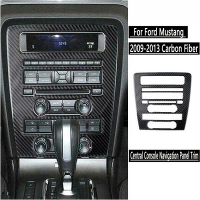 Koolstofvezel Middenconsole Navigatie Radio Paneel Sierkap Voor Ford Mustang 2009-2013