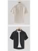 Men's Casual Summer Linen Short-Sleeve Shirt and Cardigan