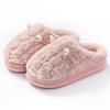 Women's and Men's 2024 Autumn Winter Thick Sole Fleece Slippers for Home