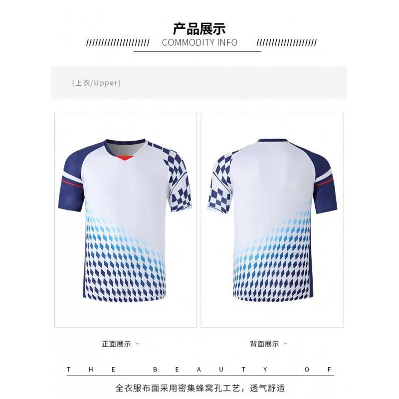 Unisex Quick-Dry Badminton Set Short Sleeve Sportswear Training Competition Running Basketball Volleyball Tennis