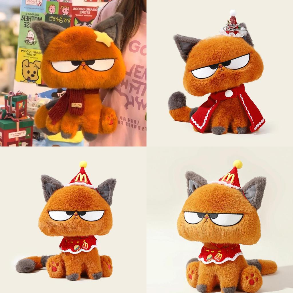 Cool Cat Stuffed Animal With Cartoon Design For Kids Room Decor And Playtime