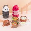 ZISIZ Glasses Bear Portable Lunch Box