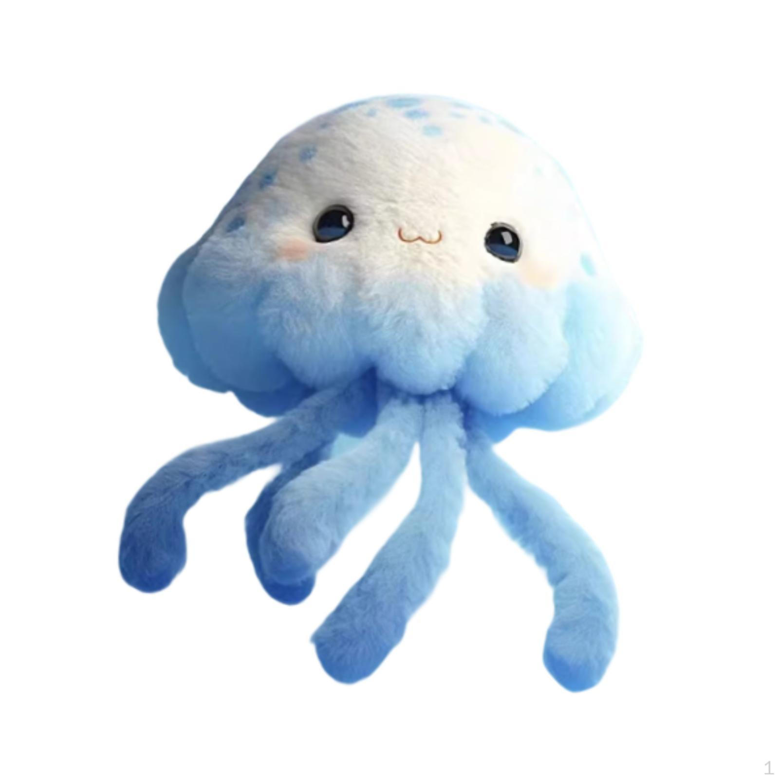 Jellyfish Keychain Keyring Marine Animal Hanging Pendant Stuffed Toy for Party Favors 20cm