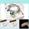 Elegant White And Black Cat Themed Woven Bracelet For Stylish Womens Accessories