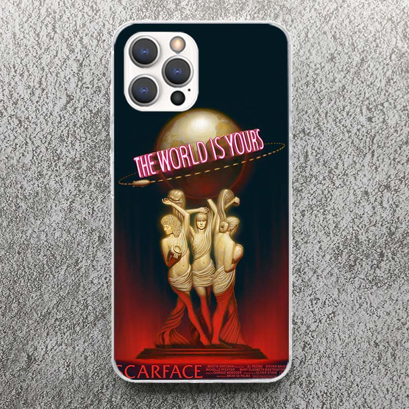 Scarface 1983 Film Al Pacino Movie Phone Case For iPhone 17 16 15 14 13 12 11 Pro Max Mini Plus Air 7 SE 8 Soft Silicone Print S