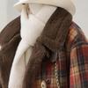 Sibaoshe Women's Plaid Wool-Blend Winter Coat