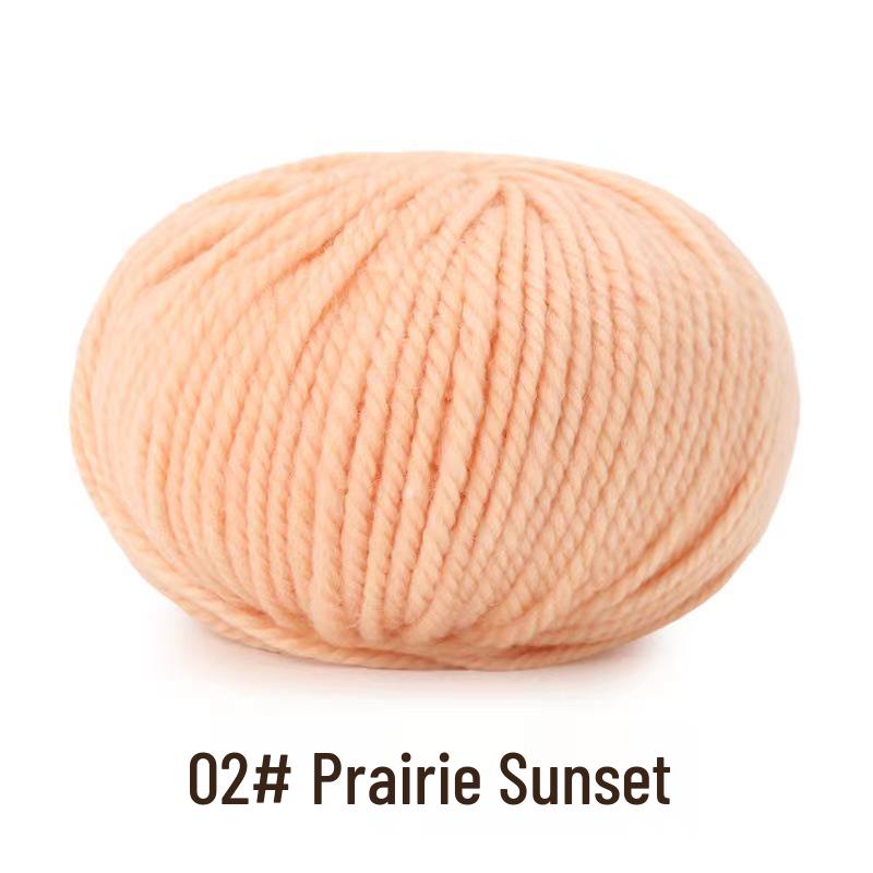 Yak Down 3-Strand Wool Yarn for Hand-Knitted Medium-Thick Sweaters, Cardigans, Scarves, and Hats