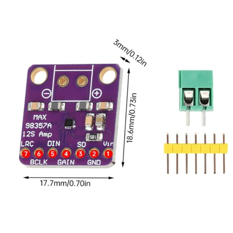 MAX98357 MAX98357A I2S 3W Board Port Decoding Class D Amplifier Module Sound Board for Electronic Device
