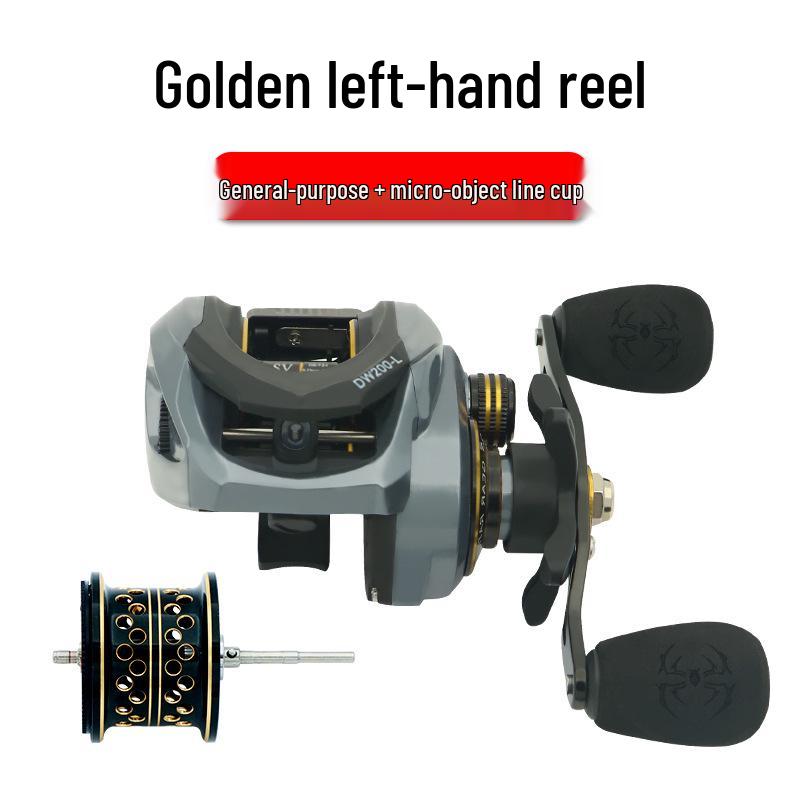 All-Metal Anti-Backlash Baitcasting Reel with Long Cast & Double Brake for Blackfish Lure Fishing