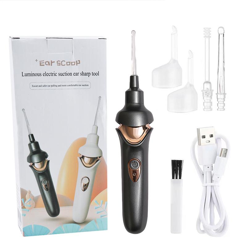 Luminous Electric Suction Ear Spoon Rechargeable Safe Ear Wax Picker Led Light Ear Cleaner Wax Removal Tool for Children Adults