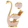 Coffee Dessert Spoon Set European Style Elegant Swan Fruit Scoop  Holder Decorative TablewareSilver