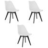 MARK Chair - White / Black Legs X 3