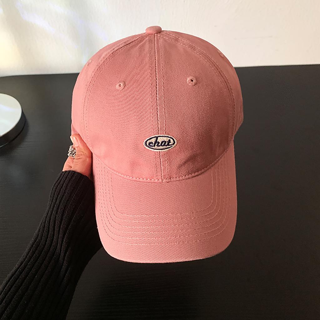Fashion Solid Color Baseball Hat for Women Summer Cotton Embroidery Adjustable Duck Tongue Cap Girls Female Outdoor Peaked Hat
