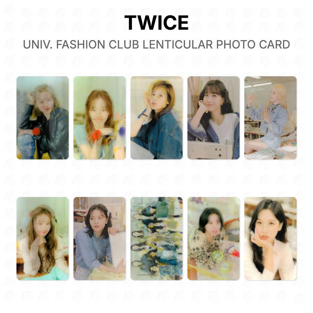 Twice TWICE UNIV. FASHION CLUB LENTICULAR FOTOKARTE Offizielle Fotokarte