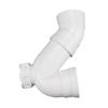 Gomito P-Trap di Scarico Anti-Odore in PVC con Bocchetta di Ispezione