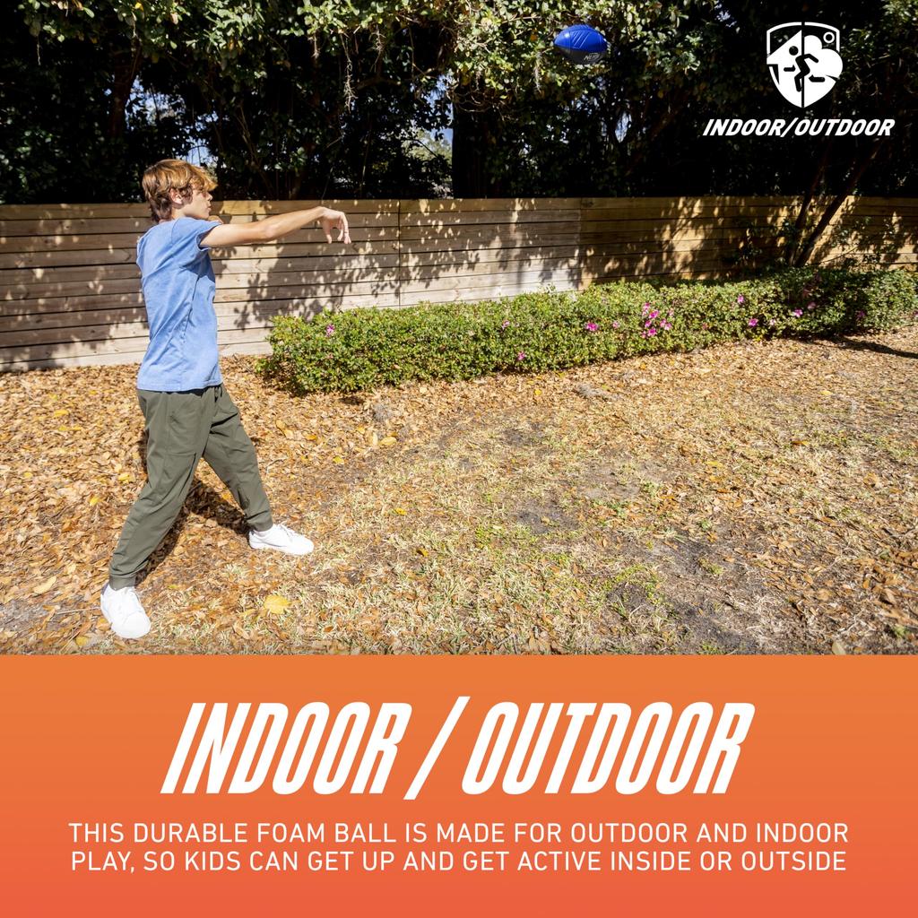 NERF Pro Grip Football - Klassischer Schaumstoffball - Leicht zu fangen und zu werfen - Ideal für drinnen und draußen - Blau