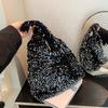Chic Korean Style Sequin Shoulder Bag Fashionable Large Tote For Casual Daily Use
