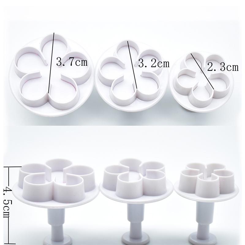 3pcs Leaf Cookie Plunger Cutter Fondant Sugarcraft Mold Cake Decorating TooUSSJ 3pcs Leaf Cookie Plunger Cutter Fondant Sugarcraft Mold Cake Decorating TooUSSJ