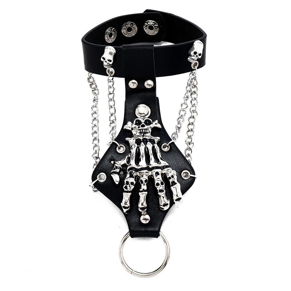 Skull Rock Punk Claw Bracelet Decor With Alloy Construction And Rivet Design