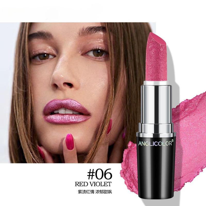 Carved Shiny Lipstick Pearl Lipstick Non-Stick Cup Long-lasting Moisturizing Lip Balm Non-Fading Glitter Lip Balm Contains No Preservatives