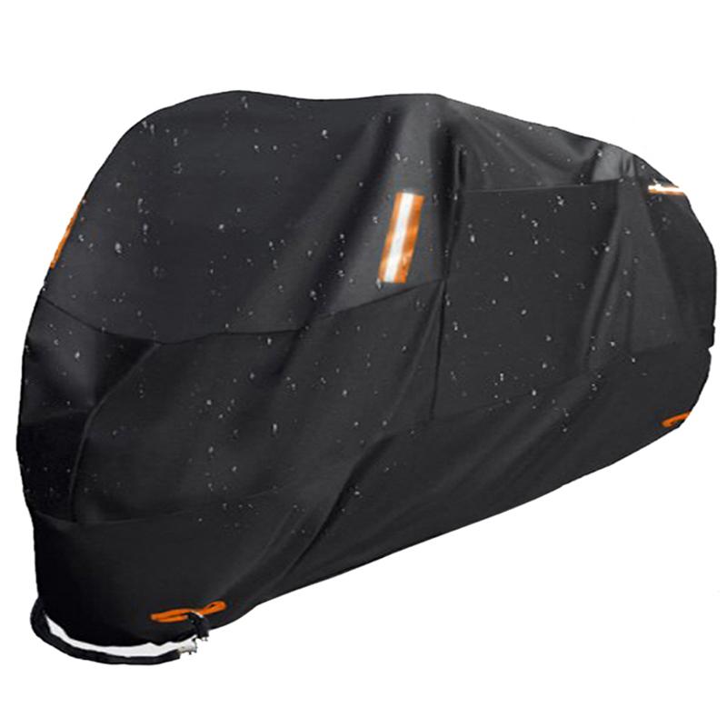 Thick 300D Motorcycle Covers Black Design Waterproof Motors Dust Rain Snow UV Protector Cover Indoor Outdoor M L XL XXL 3XL 4XL M for 160-180cm