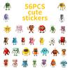 56 Cartoon Robot Graffiti Stickers Cute Q Version Children Diy Decorative Stickers