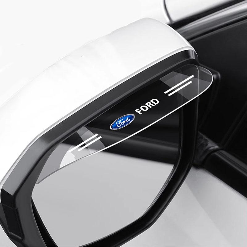 2Pcs Car Rear View Mirror Sticker Rain Eyebrow Auto Side Mirror RainProof Cover For Ford Focus Mk3 Fiesta Ranger Fusion Mondeo Fusion Kuga Ecosport