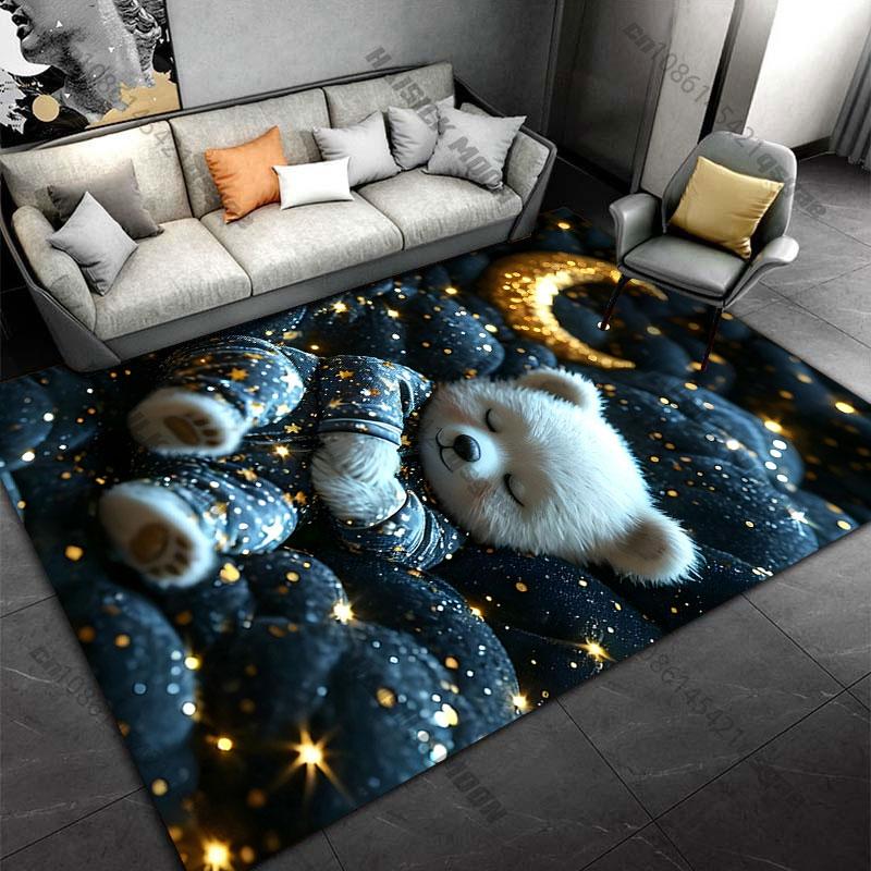 Dreamy peaceful cozy sleeping scene carpet Yoga living room room decor children's crawling mat doormat area rug games mat