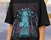 Unisex Horror Manga Creepy Girl T-Shirt, Dunkles Anime Gothic T-Shirt, Manga Gothic T-Shirt Inaktiv