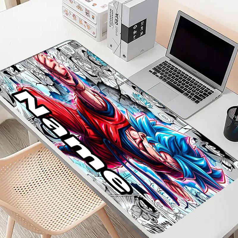 Custom Name Personalized DRAGON BALL Pattern Mousepad, Laptop PC Desk Mat, Decorative Desk Mat for Home Keyboard Pad Gift