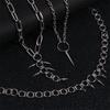 Goth Spiky Round Link Chain Choker For Women Men Punk Y2K Titanium Steel Rivet Cone Necklace Grunge Aesthetic Jewelry Gift
