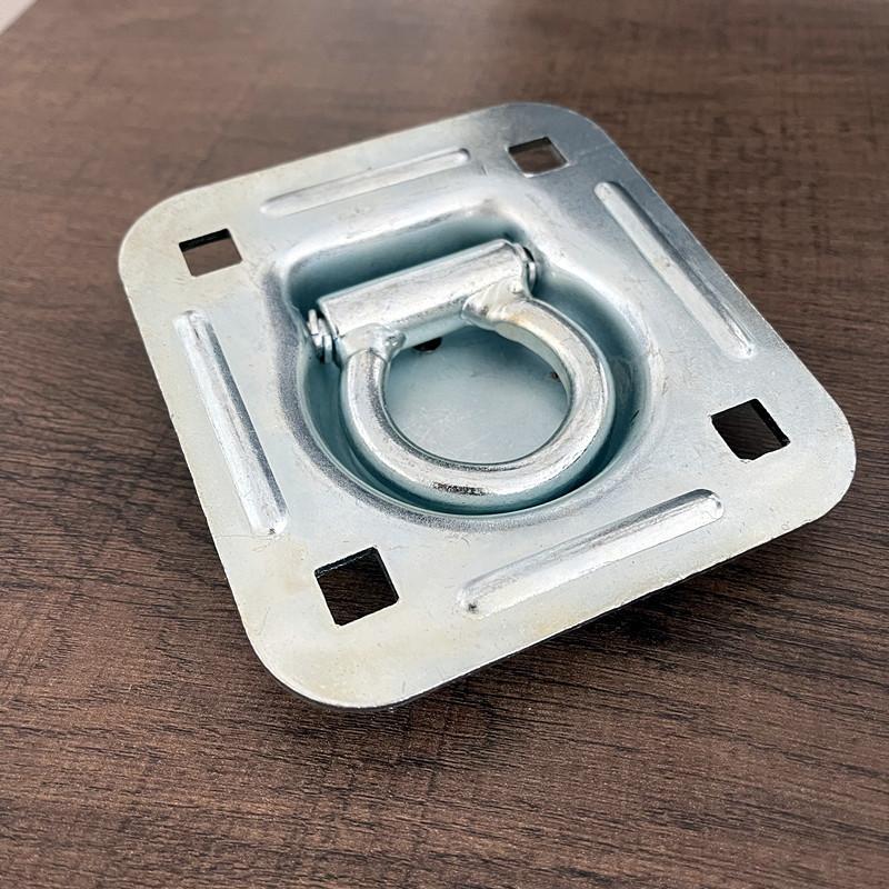 Lashing Point 5000LBS Galvanised Trailer Tie Down Anchors Floor Hook Floor Flush Mount D Rings for Truck Bed Rv Boat Cargo