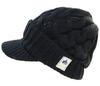Logos Knit Cap with Solid Cable Black Brim, Color, Knit,