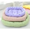 Four Season Universal Floral Cat Nest Quilted Doghouse Comfortable Breathable Oval Integrated Thick Pet Mat Suitable for Small Medium-sized Dogs Cats