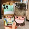 Cute M-Monchhichi For iPhone 17 Air 16 Pro Max 15 14 13 12 11 Plus Phone Case
