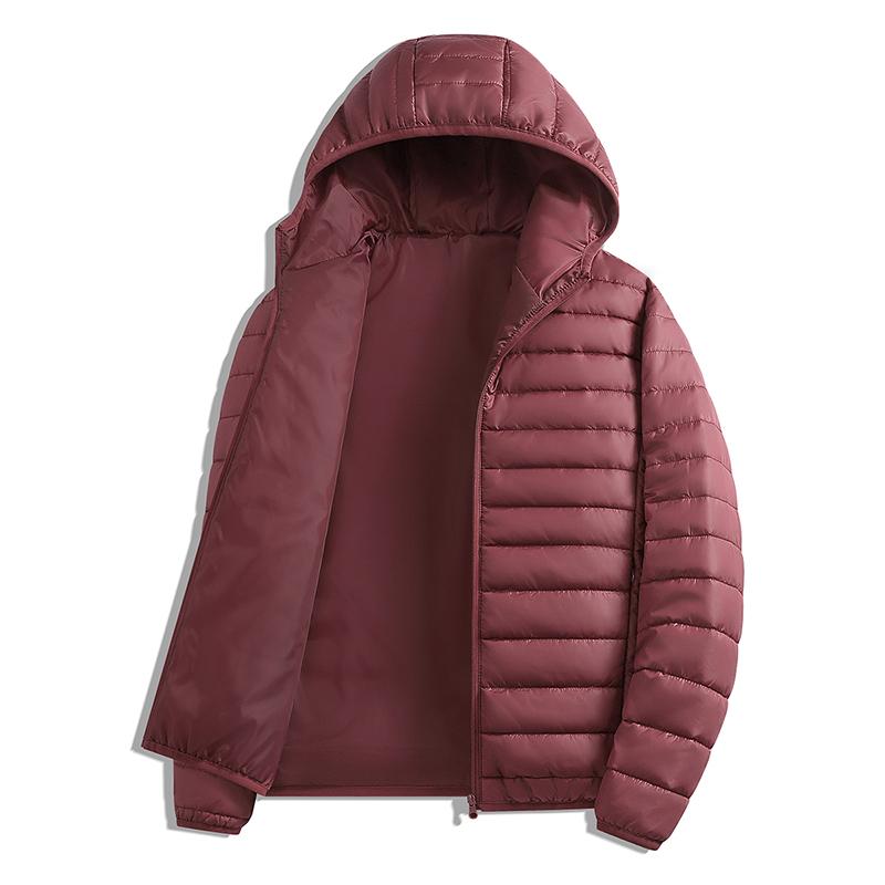 Men's Cotton Jacket Winter  Outdoor Warm Lightweight, Durable Cotton Jacket Simple Solid Color Hooded Work Clothes