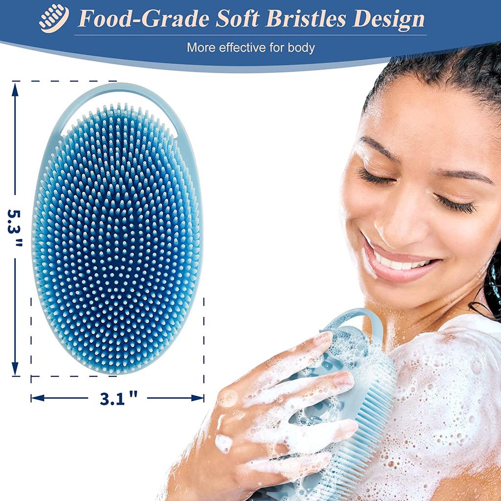 Private Label Silicone Body Scrubber Body Brush Tool Wash Bathroom Scrub Eco Skin Makeup Scrub Body Care Brush