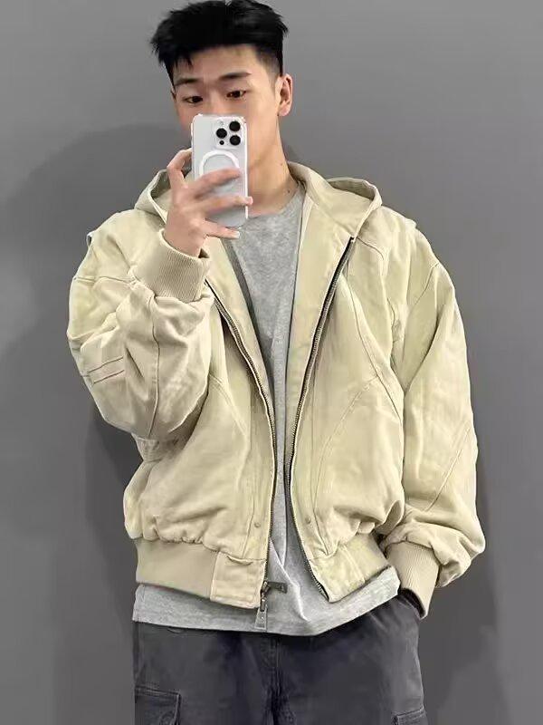 Harajuku Trendy Artistic Versatile Double-Layer Jacket XL