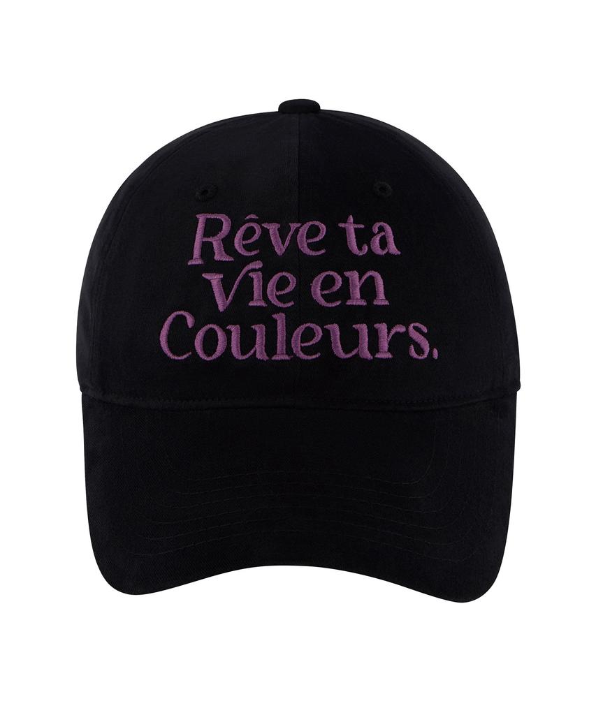 Hebeles Couleurs Peach Wash Ball Cap - Black