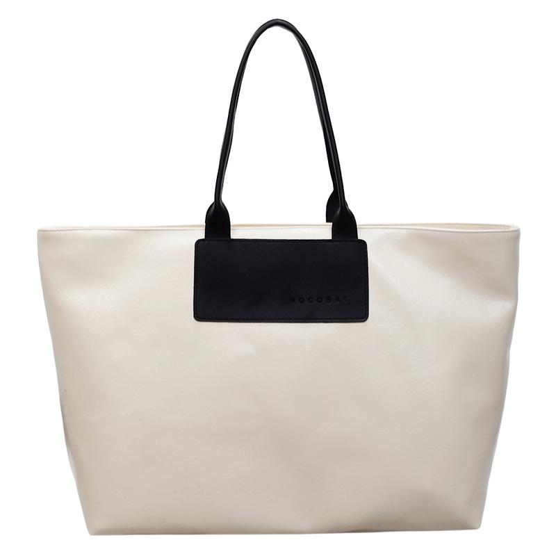 

Large Capacity Travel Tote Bag Women s Waterproof Shoulder Bag бежевий