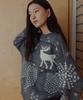 LAMINEZ Snow Cowichan Sweater - Grey