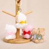 Plush Animal Keychain Stuffed Cartoon Dog Cat Rabbit Bear Doll Key Ring Pendant Bag Charm Backpack Hanging Decoration
