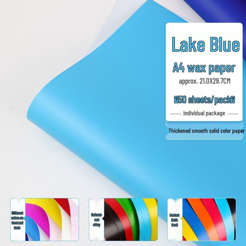 Red Wax Paper for Crafts: A4/A3 Red Sheets, Single/Double-Sided, Perfect for Origami, Window Decorations, and Kids' Projects.