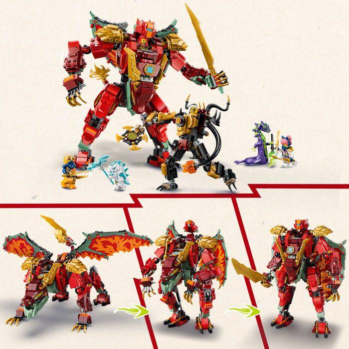 LEGO NINJAGO 71868 Le Robot Dragon Transformable de Braséra - Jouet Ninja 2-en-1 des 9 ans