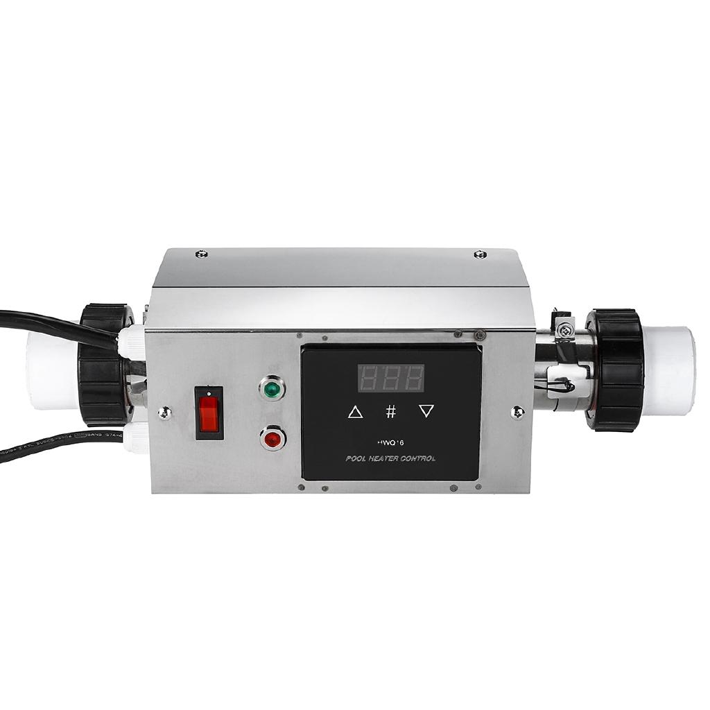 220V 50/60Hz Pool Heater Electric Swimming Pool and SPA Bath Heating Tub Water Heater Thermostat Swimming Pool Accessories 3KW